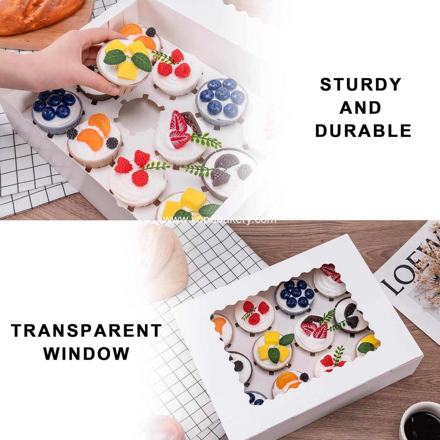 Wholesale 6PCS Cupcake Boxes - Hold 12 Cupcake Containers with Window, Food Grade Holder for Easy Transport and Presentation - Ideal for Cupcakes, Desserts, and More, Factory Wholesale 6PCS Cupcake Boxes - Hold 12 Cupcake Containers with Window, Food Grade Holder for Easy Transport and Presentation - Ideal for Cupcakes, Desserts, and More, Factory