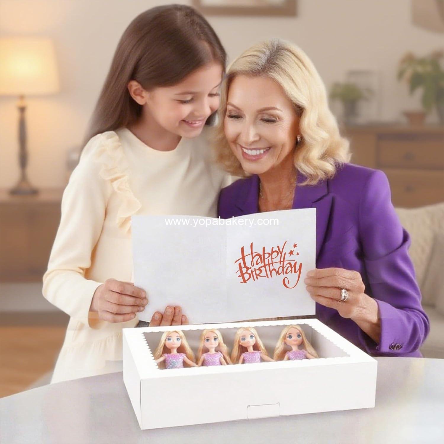 Wholesale 40pcs Bakery Boxes with Window, 16x11x2.5 Inches, White Cookie and Donut Boxes for Chocolate Covered Strawberries, Macarons, Pies, Cookies, Factory Wholesale 40pcs Bakery Boxes with Window, 16x11x2.5 Inches, White Cookie and Donut Boxes for Chocolate Covered Strawberries, Macarons, Pies, Cookies, Factory