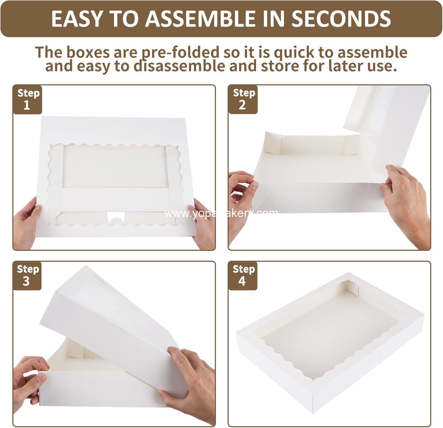 Wholesale 40pcs Large Bakery Boxes 16x11x2.5 Inches Auto-Popup Cookie Boxes with Window for Donuts Treats Pastries Pies Muffins Chocolate Covered Strawberries Factory Wholesale 40pcs Large Bakery Boxes 16x11x2.5 Inches Auto-Popup Cookie Boxes with Window for Donuts Treats Pastries Pies Muffins Chocolate Covered Strawberries Factory