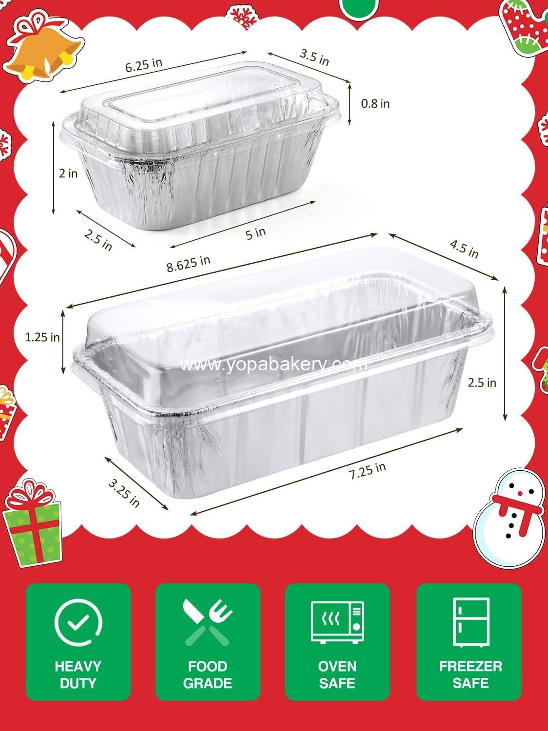 Wholesale 60 Pack Disposable Aluminum Loaf Pans with Lids - 30 Foil Loaf Pans (8.5x4.5x2.5) & 30 Mini Baking Pans (6x3.5x2) for Cakes, Bread, Meat - Factory Wholesale 60 Pack Disposable Aluminum Loaf Pans with Lids - 30 Foil Loaf Pans (8.5x4.5x2.5) & 30 Mini Baking Pans (6x3.5x2) for Cakes, Bread, Meat - Factory