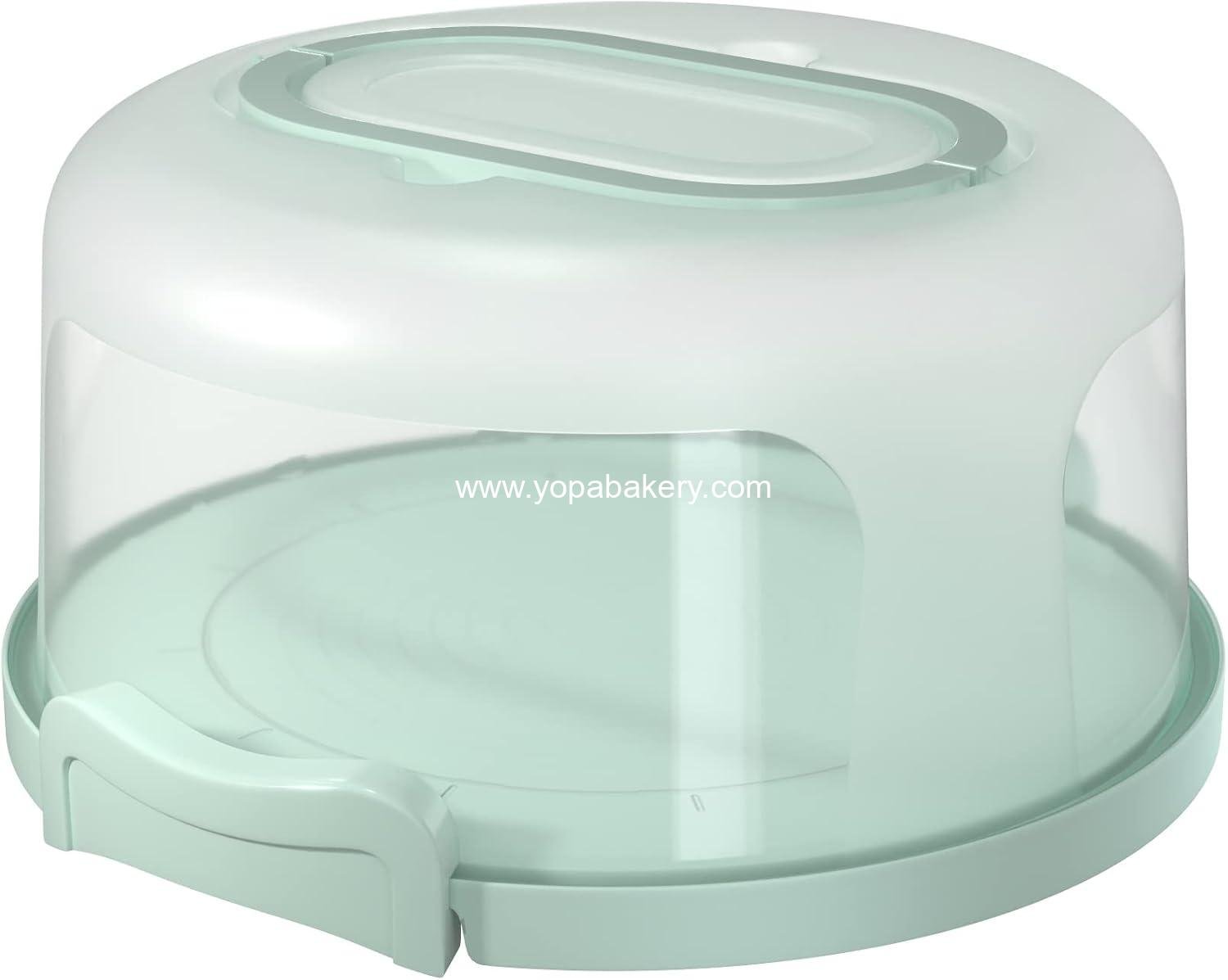 Wholesale Two-Sided Cake Carrier and Serving Tray, Fits 10-Inch Cake, Portable with Handle, Holds Pies, Green Factory