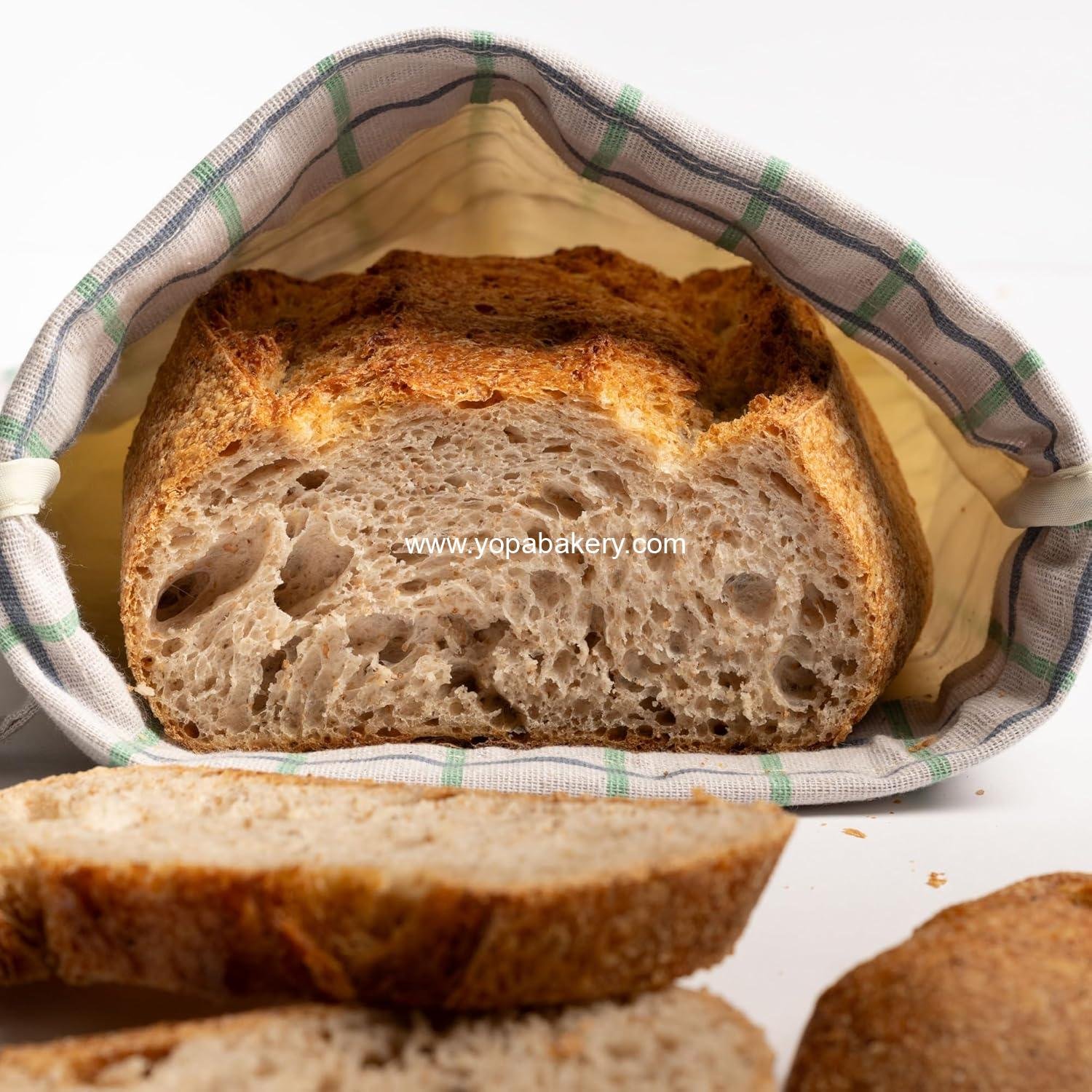 OEM Beeswax Lined Bread Bag for Homemade & Sourdough | Reusable Linen Bread Storage | Plastic-Free with Wide Drawstring Closure (Blue) - Wholesale Factory OEM Beeswax Lined Bread Bag for Homemade & Sourdough | Reusable Linen Bread Storage | Plastic-Free with Wide Drawstring Closure (Blue) - Wholesale Factory