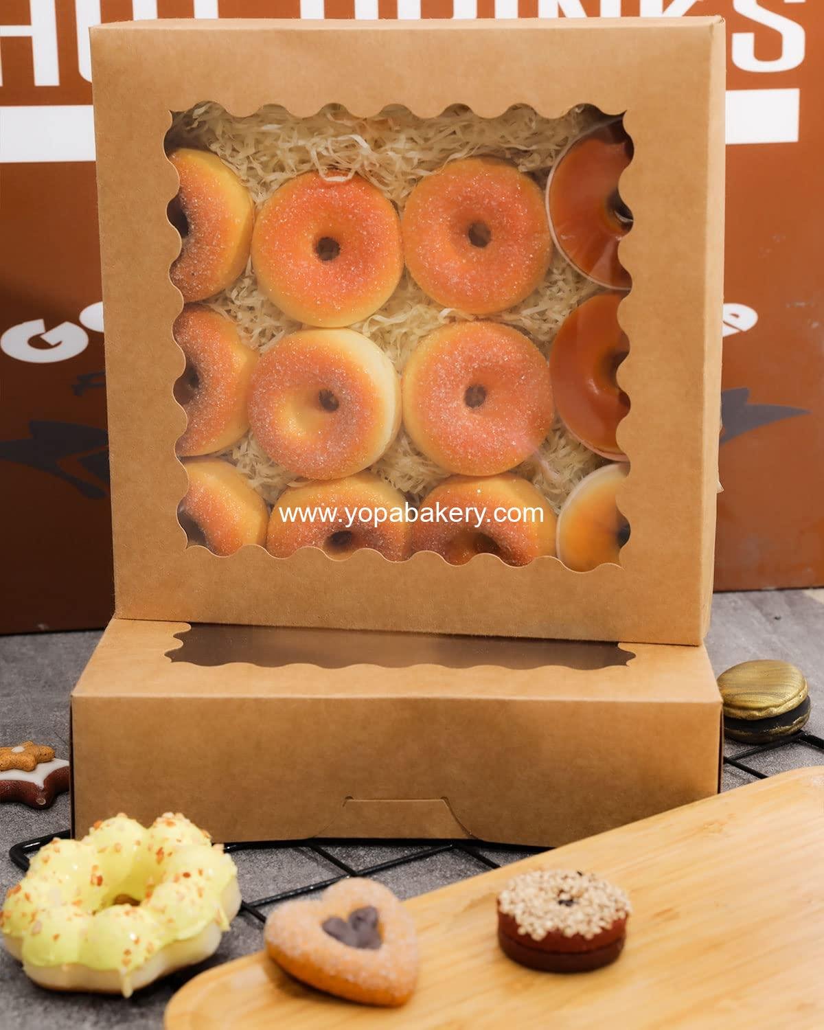 Wholesale Auto-pop Up Brown Pie Boxes with Window 10x10x2.5 inch, 30 Packs Cookie Donut Bakery Box Factory Wholesale Auto-pop Up Brown Pie Boxes with Window 10x10x2.5 inch, 30 Packs Cookie Donut Bakery Box Factory