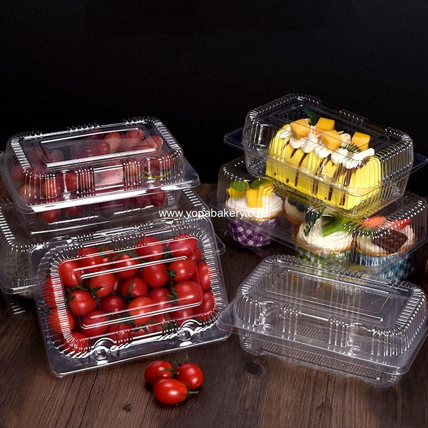 Wholesale Disposable Sturdy Plastic Hinged Food Containers with Clear Lids (40 Pack) Clamshell Take Out Loaf Containers 7.2x4.7x3 Inches To Go Dessert Box Cake Slice Salad Pastry Sandwich Container Factory Wholesale Disposable Sturdy Plastic Hinged Food Containers with Clear Lids (40 Pack) Clamshell Take Out Loaf Containers 7.2x4.7x3 Inches To Go Dessert Box Cake Slice Salad Pastry Sandwich Container Factory