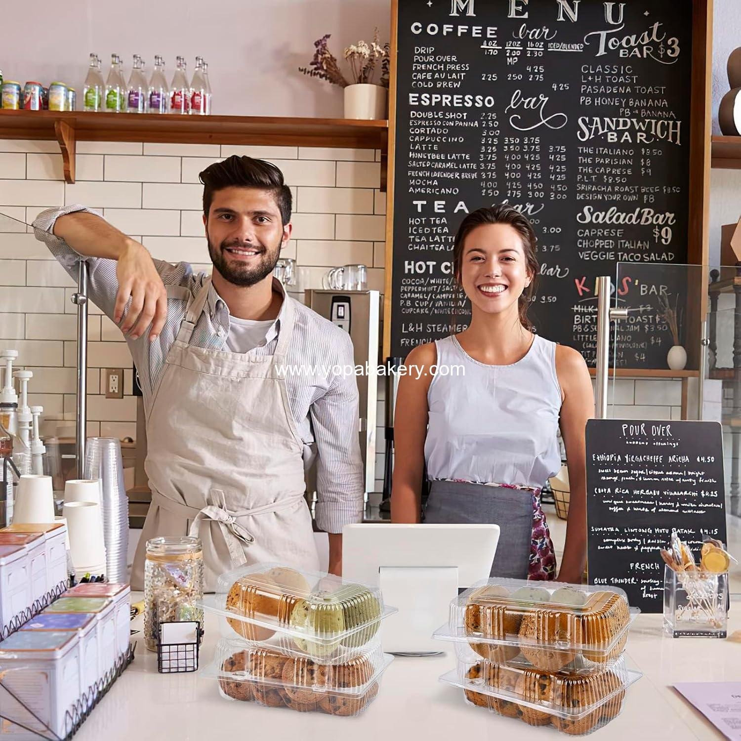 Wholesale Disposable Sturdy Plastic Hinged Food Containers with Clear Lids (40 Pack) Clamshell Take Out Loaf Containers 7.2x4.7x3 Inches To Go Dessert Box Cake Slice Salad Pastry Sandwich Container Factory Wholesale Disposable Sturdy Plastic Hinged Food Containers with Clear Lids (40 Pack) Clamshell Take Out Loaf Containers 7.2x4.7x3 Inches To Go Dessert Box Cake Slice Salad Pastry Sandwich Container Factory
