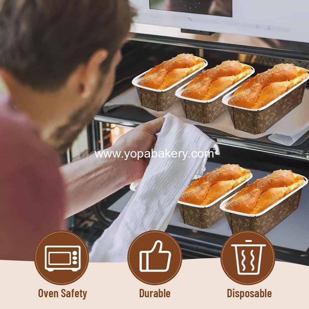 Wholesale 50 PCS 7 Inch Paper Loaf Pans for Baking, Disposable Rectangle Baking Pans with Clear Plastic Bags and Ties for Cake and Bread - Factory Wholesale 50 PCS 7 Inch Paper Loaf Pans for Baking, Disposable Rectangle Baking Pans with Clear Plastic Bags and Ties for Cake and Bread - Factory