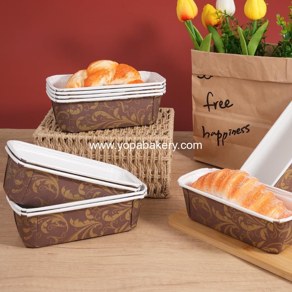 Wholesale 50 PCS 7 Inch Paper Loaf Pans for Baking, Disposable Rectangle Baking Pans with Clear Plastic Bags and Ties for Cake and Bread - Factory Wholesale 50 PCS 7 Inch Paper Loaf Pans for Baking, Disposable Rectangle Baking Pans with Clear Plastic Bags and Ties for Cake and Bread - Factory