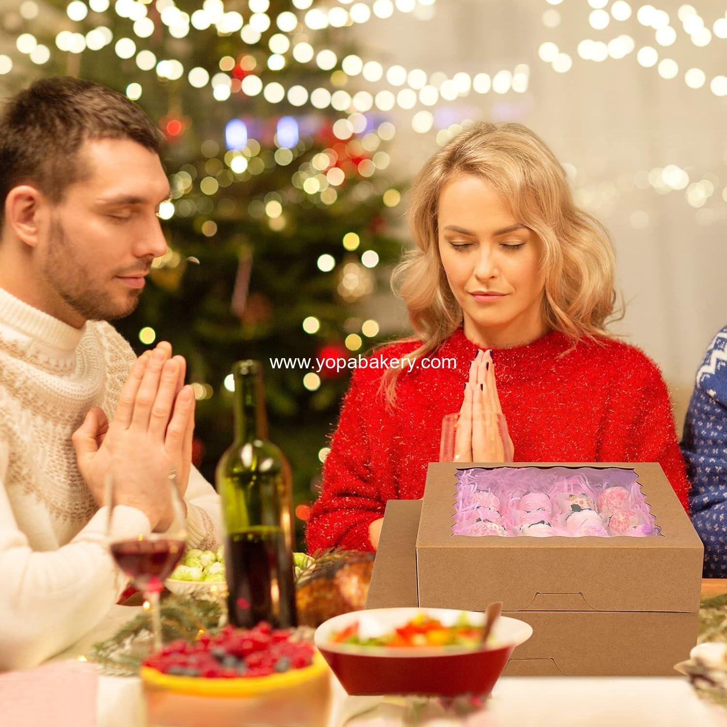 Wholesale 20-Pack Bakery Boxes with Window, 12