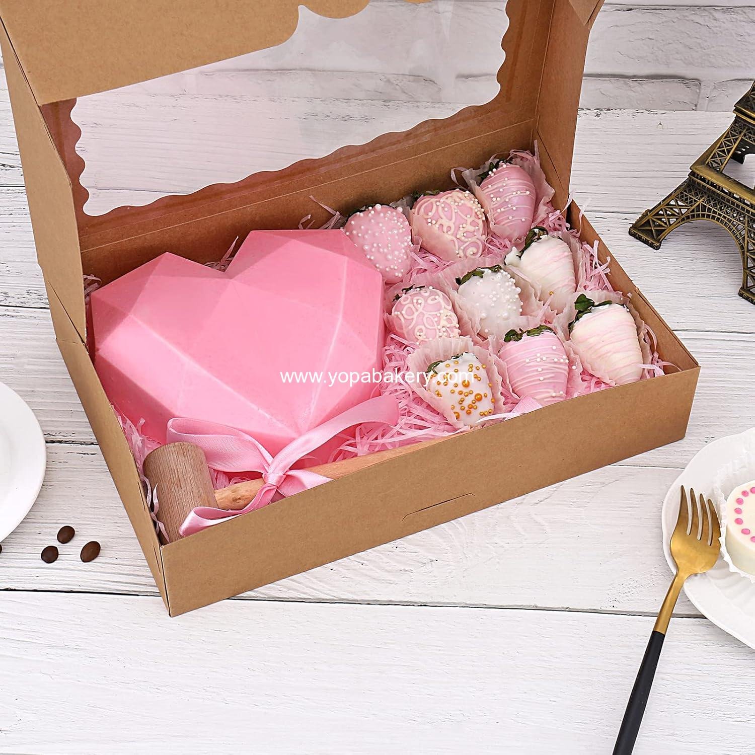 Wholesale 20-Pack Bakery Boxes with Window, 12