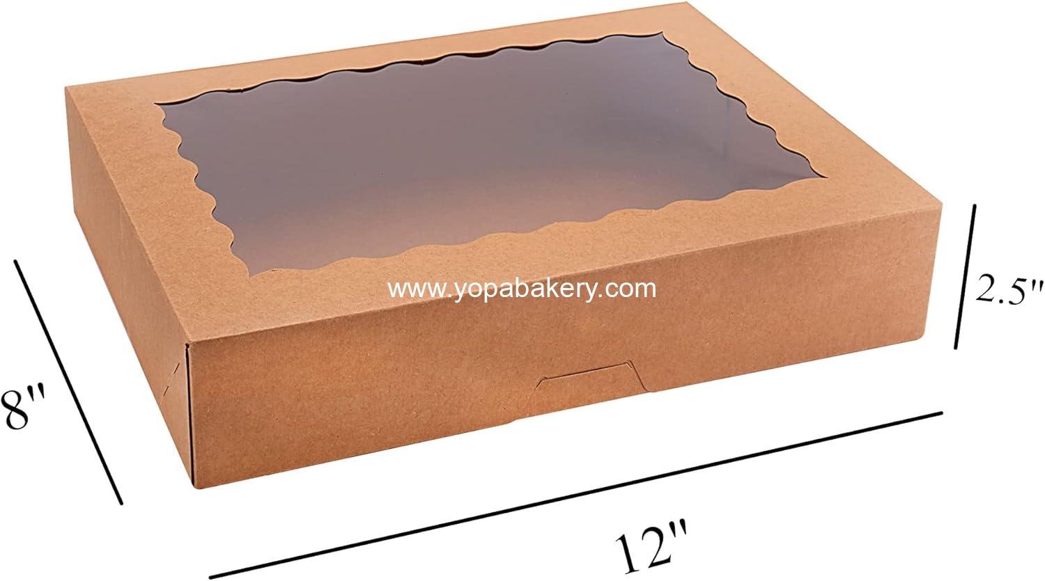 Wholesale 20-Pack Bakery Boxes with Window, 12