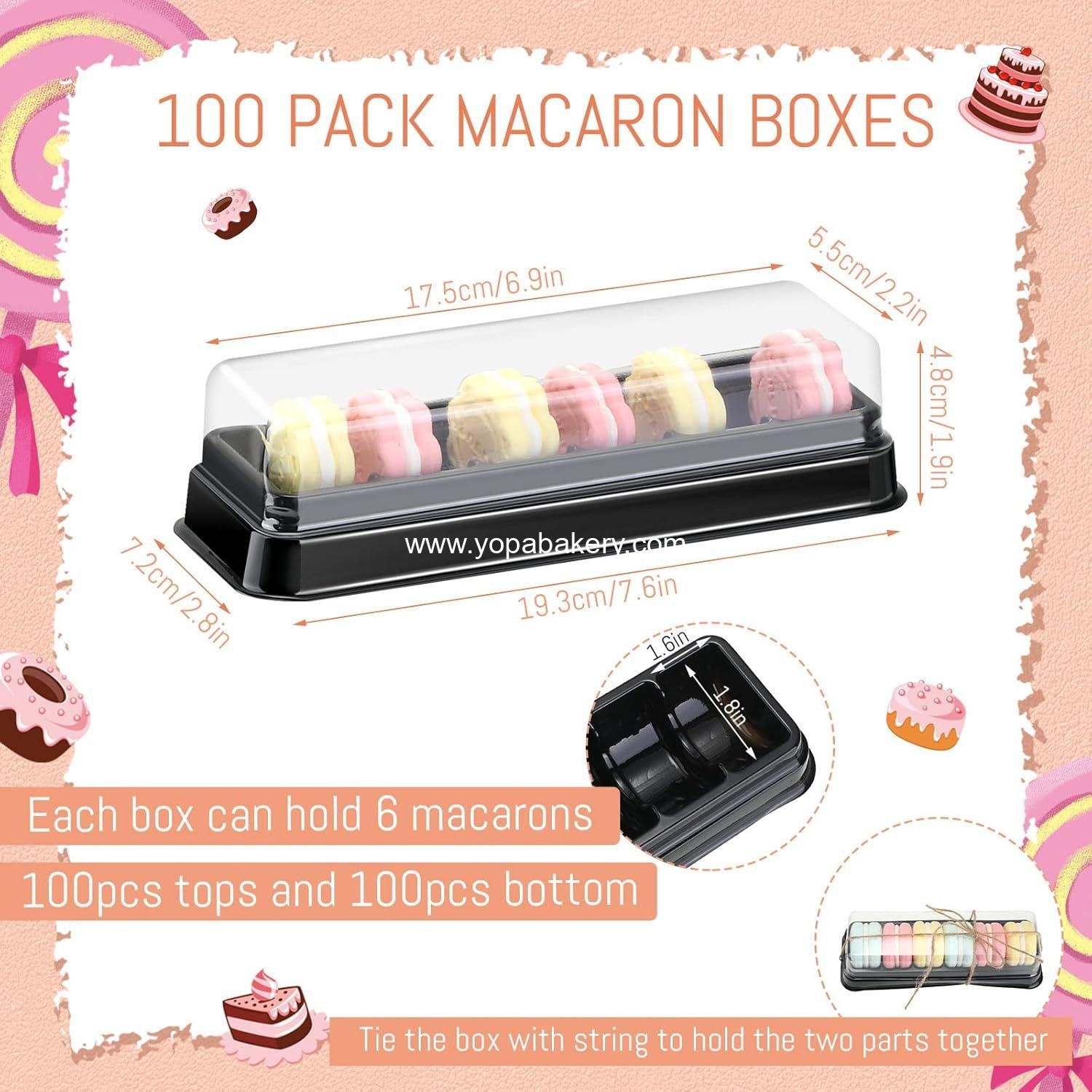 Wholesale Macaron Boxes with Clear Lids, Bulk Macaroon Packaging with 6 Grids for Christmas Party Favors, Gift Box for Baby Shower, Wedding, Bakery, 7.6 x 2.8 x 1.9 Inches (100 Pcs) Factory Wholesale Macaron Boxes with Clear Lids, Bulk Macaroon Packaging with 6 Grids for Christmas Party Favors, Gift Box for Baby Shower, Wedding, Bakery, 7.6 x 2.8 x 1.9 Inches (100 Pcs) Factory