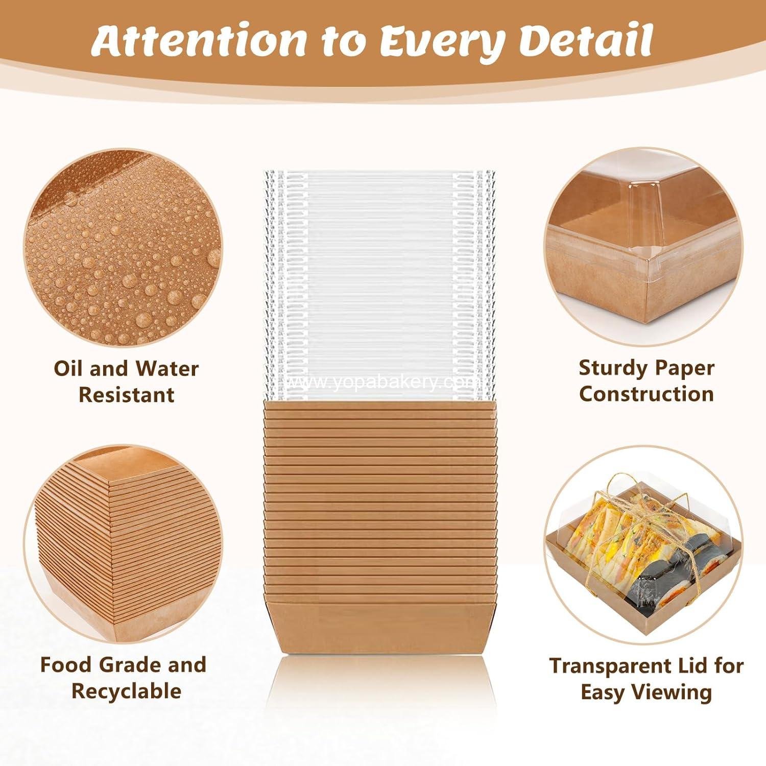 Wholesale 24 Pack Small Charcuterie Boxes with Clear Lids, Mini Disposable Food Containers, Ideal for Sandwiches, Cookies, Sushi, Cake Slices, and Strawberries - Factory