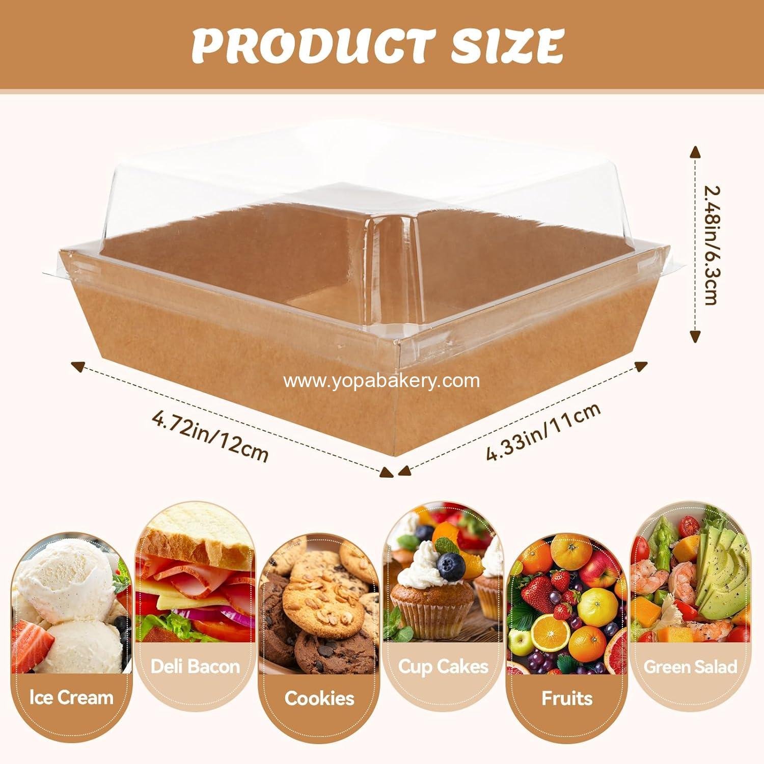 Wholesale 24 Pack Small Charcuterie Boxes with Clear Lids, Mini Disposable Food Containers, Ideal for Sandwiches, Cookies, Sushi, Cake Slices, and Strawberries - Factory