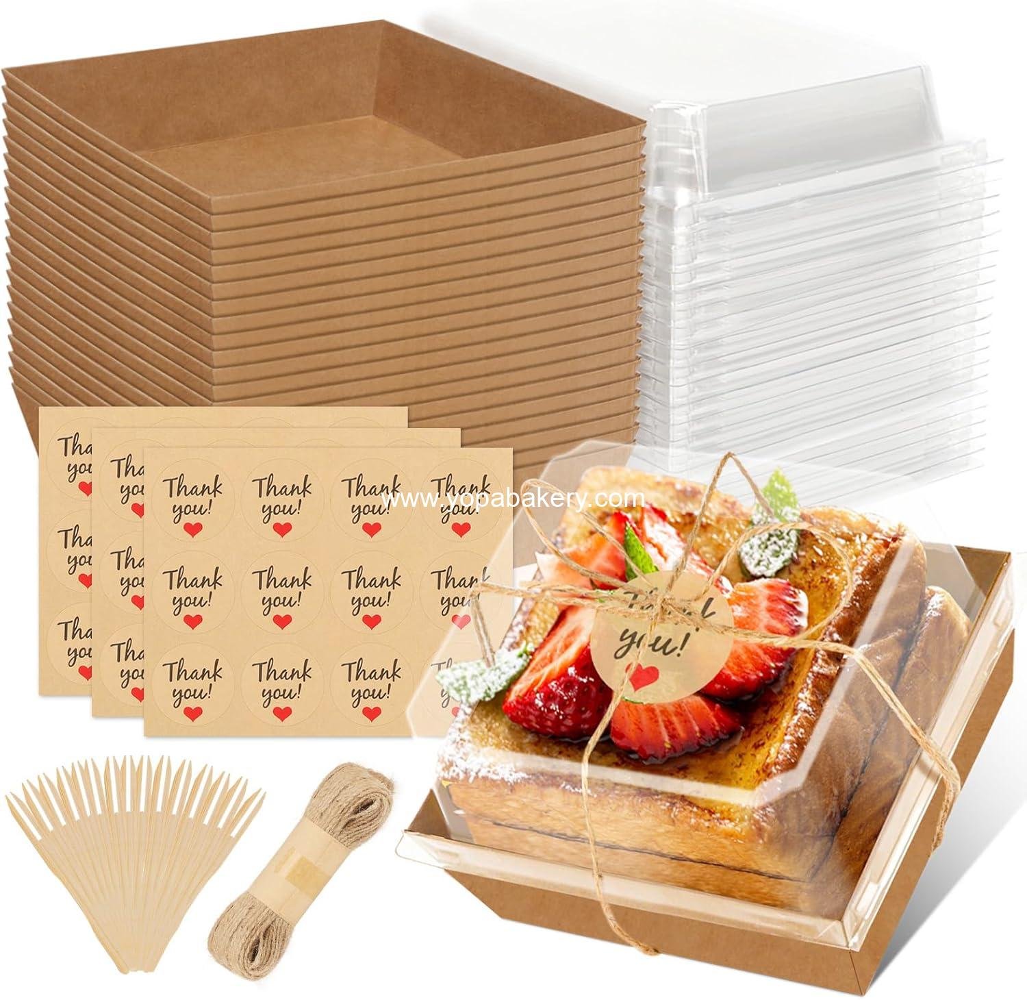 Wholesale 24 Pack Small Charcuterie Boxes with Clear Lids, Mini Disposable Food Containers, Ideal for Sandwiches, Cookies, Sushi, Cake Slices, and Strawberries - Factory