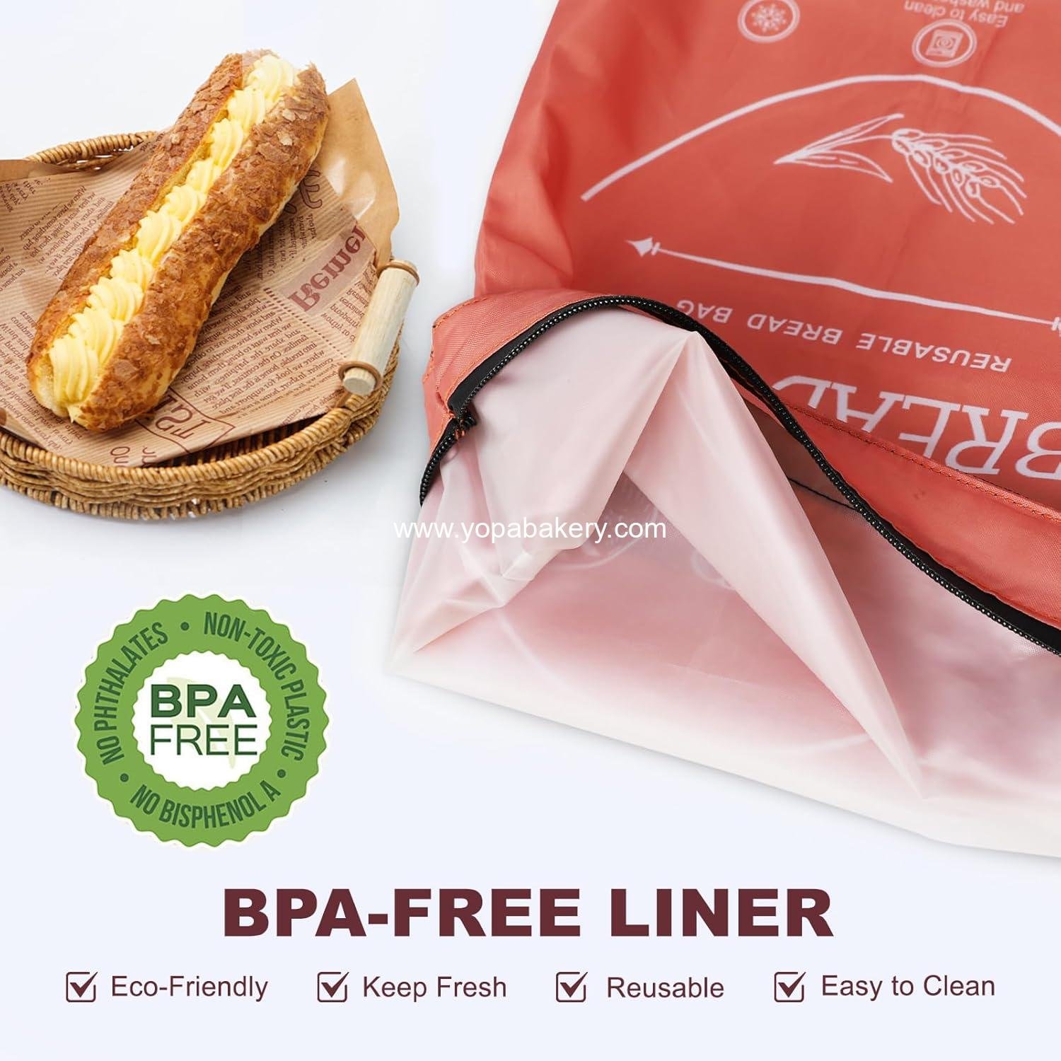 OEM Reusable Bread Bags for Homemade Bread & Sourdough - Linen Cover, Freezer-Safe Storage to Keep Bread Fresh for Days (XL, Orange) - Factory