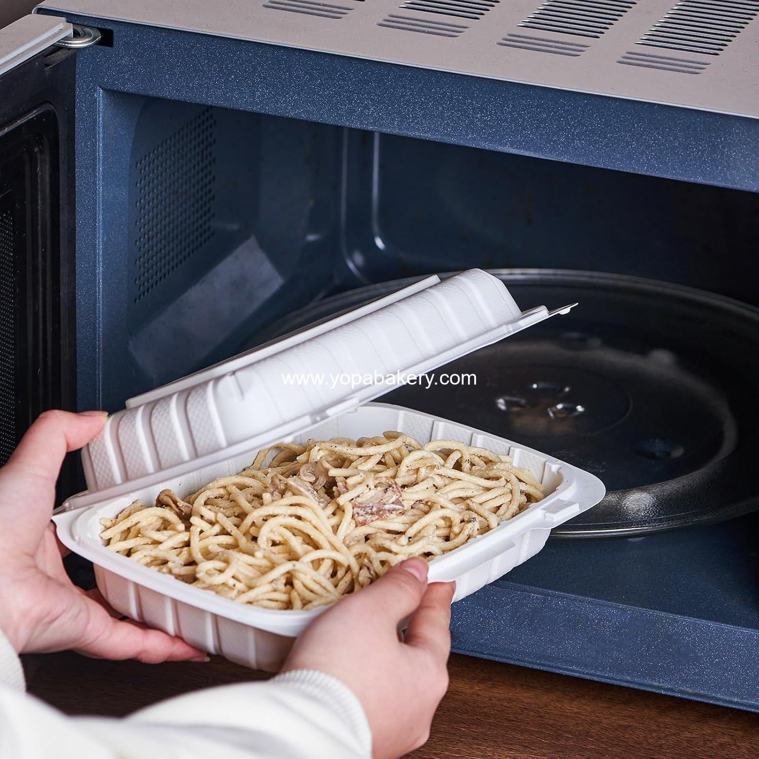 Wholesale 9X6 Heavy Duty 1-Compartment Plastic Clamshell Food Containers 50-Pack for Sandwich Salad Disposable Hinged Snap Lid Factory