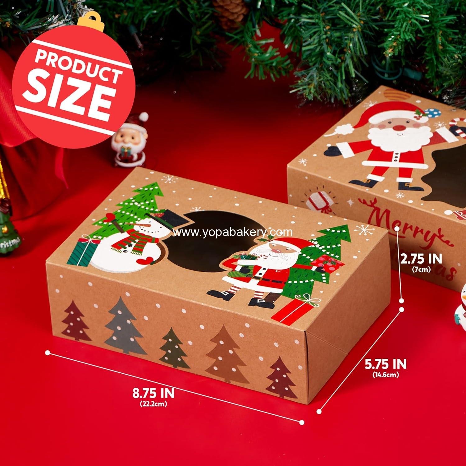 Wholesale 24PCS Christmas Cookie Boxes for Gift Giving, 8.75