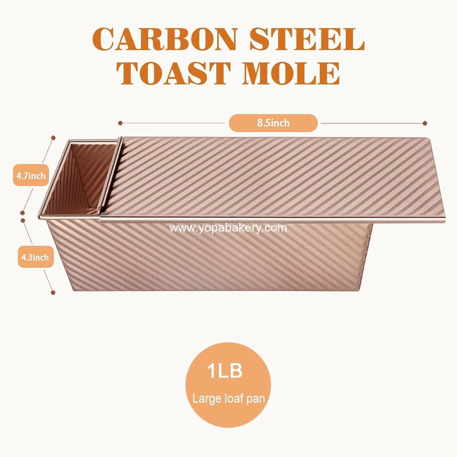 Wholesale 2-Pack Bread Loaf Pan with Lids – 1 LB Capacity, Non-Stick Carbon Steel Pullman Pan for Homemade Sandwich and Sourdough Bread, Corrugated Toast Mold Factory Wholesale 2-Pack Bread Loaf Pan with Lids – 1 LB Capacity, Non-Stick Carbon Steel Pullman Pan for Homemade Sandwich and Sourdough Bread, Corrugated Toast Mold Factory