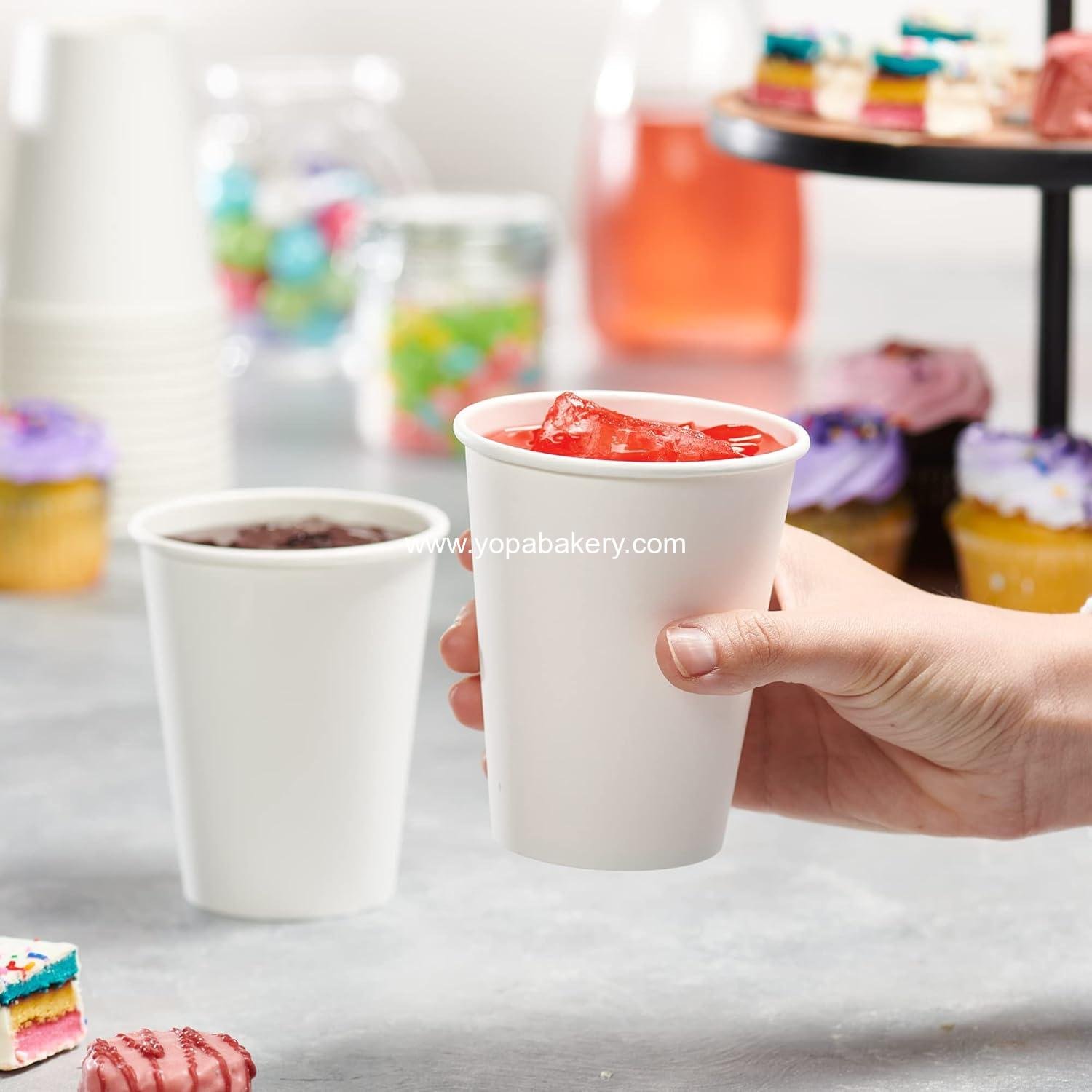 OEM White Paper Cups 12 oz - 300 Count Disposable Coffee Cups for Hot Drinks – Sturdy Eco-Friendly for Tea Cocoa & More – Factory