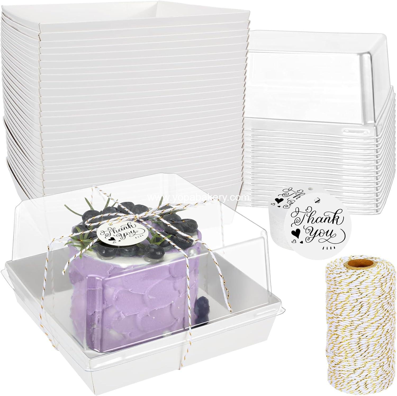 Wholesale 30 Pack Charcuterie Boxes with Clear Lids, 7x7 Inches Disposable Food Containers for Cakes, Cookies, Sandwiches, and Strawberries - Factory
