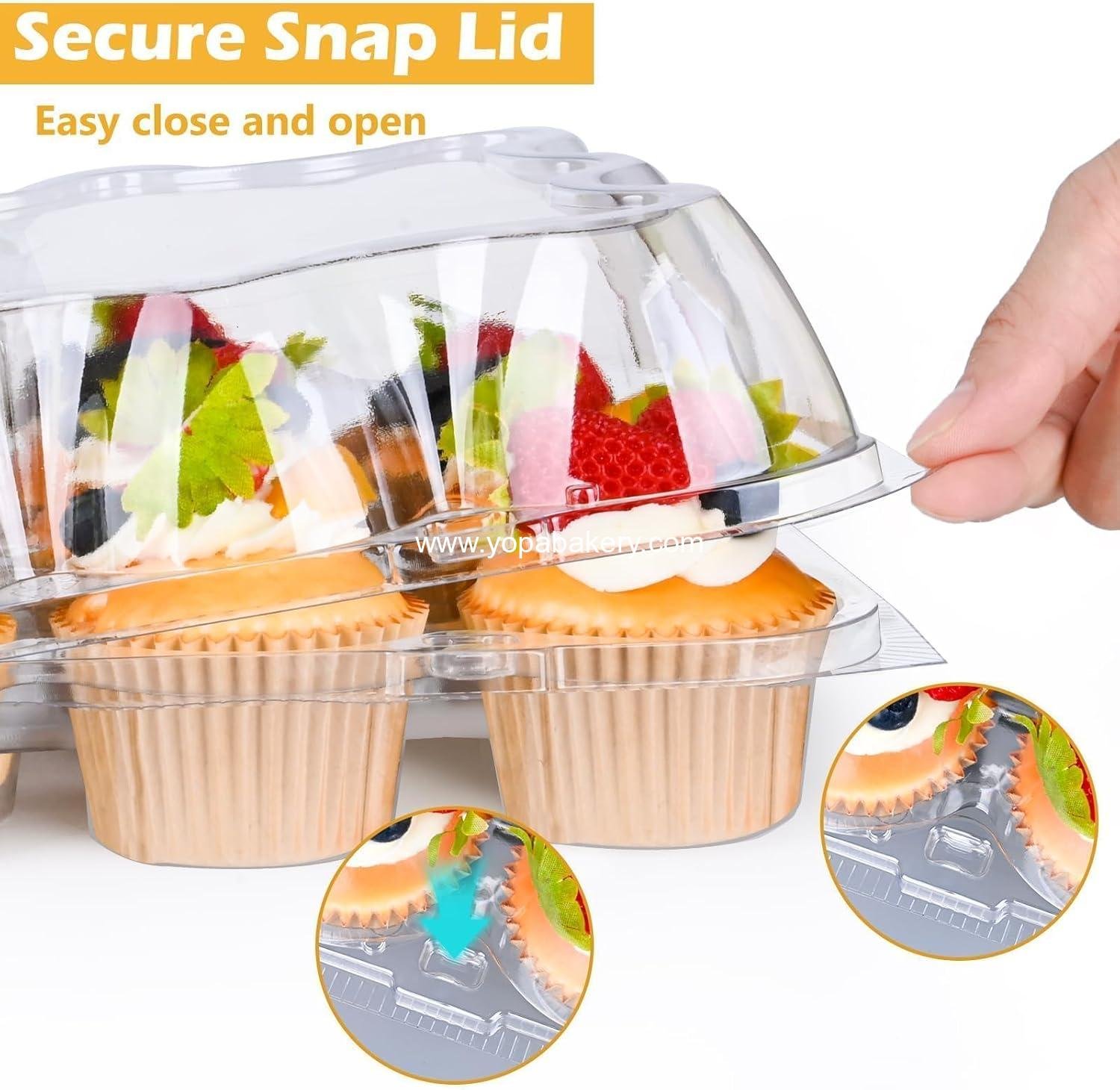 Wholesale Stackable Plastic Cupcake Containers 12 Count with Tall Dome Lid, Disposable Carriers Include 150 Cupcake Liners, Ideal for Events, Bakery, and Parties - Factory Wholesale Stackable Plastic Cupcake Containers 12 Count with Tall Dome Lid, Disposable Carriers Include 150 Cupcake Liners, Ideal for Events, Bakery, and Parties - Factory