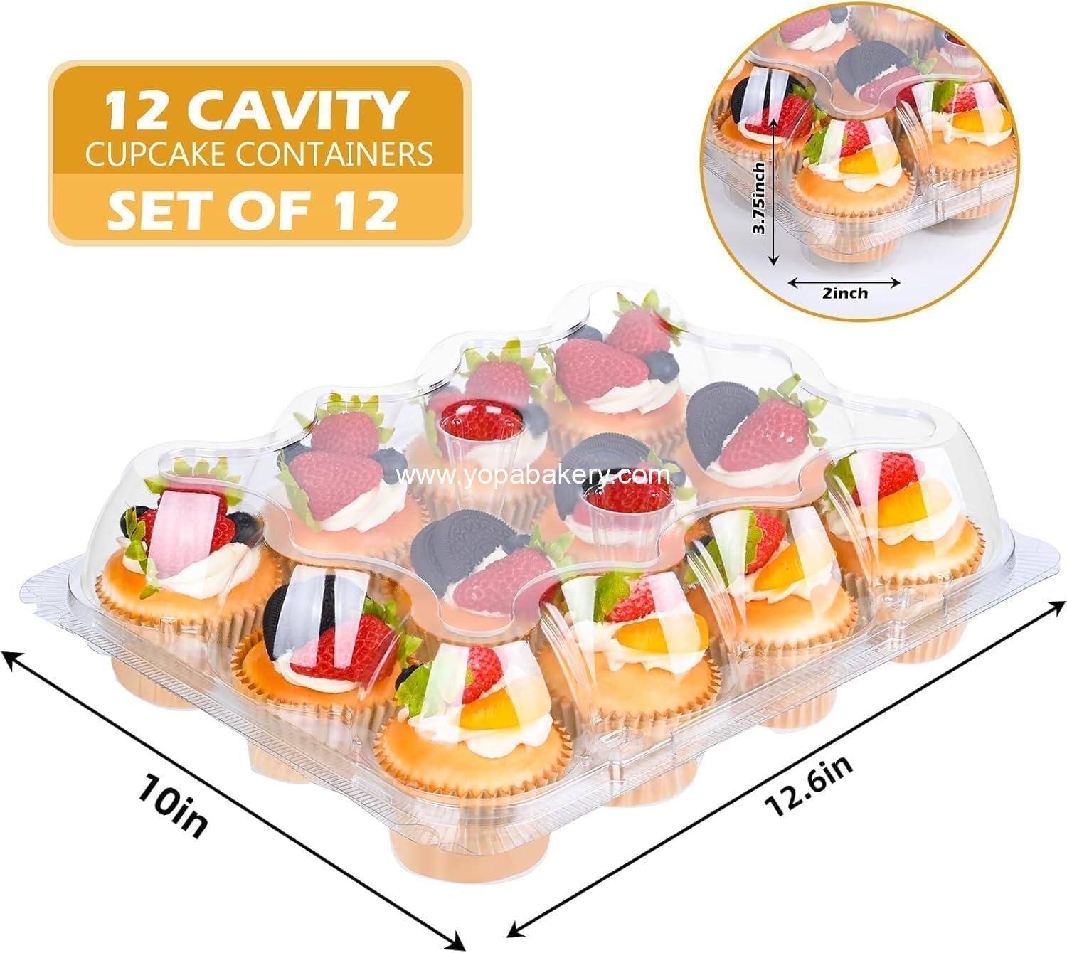 Wholesale Stackable Plastic Cupcake Containers 12 Count with Tall Dome Lid, Disposable Carriers Include 150 Cupcake Liners, Ideal for Events, Bakery, and Parties - Factory Wholesale Stackable Plastic Cupcake Containers 12 Count with Tall Dome Lid, Disposable Carriers Include 150 Cupcake Liners, Ideal for Events, Bakery, and Parties - Factory