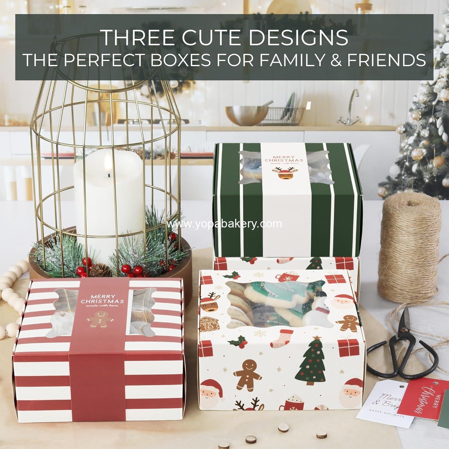 Wholesale Beautiful Christmas Cookie Boxes Set of 9 - Cute Sturdy Tins with Lids for Sharing Homemade Cookies, Candy, or Cupcakes - Perfect for Holiday Gift Giving Factory