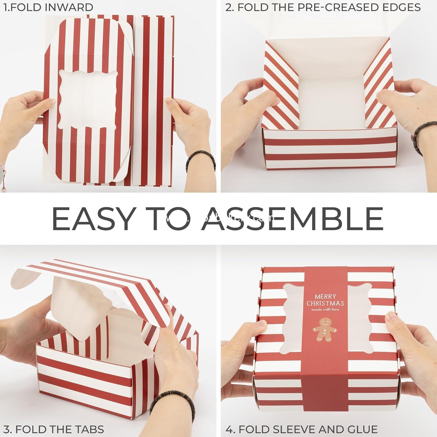 Wholesale Beautiful Christmas Cookie Boxes Set of 9 - Cute Sturdy Tins with Lids for Sharing Homemade Cookies, Candy, or Cupcakes - Perfect for Holiday Gift Giving Factory