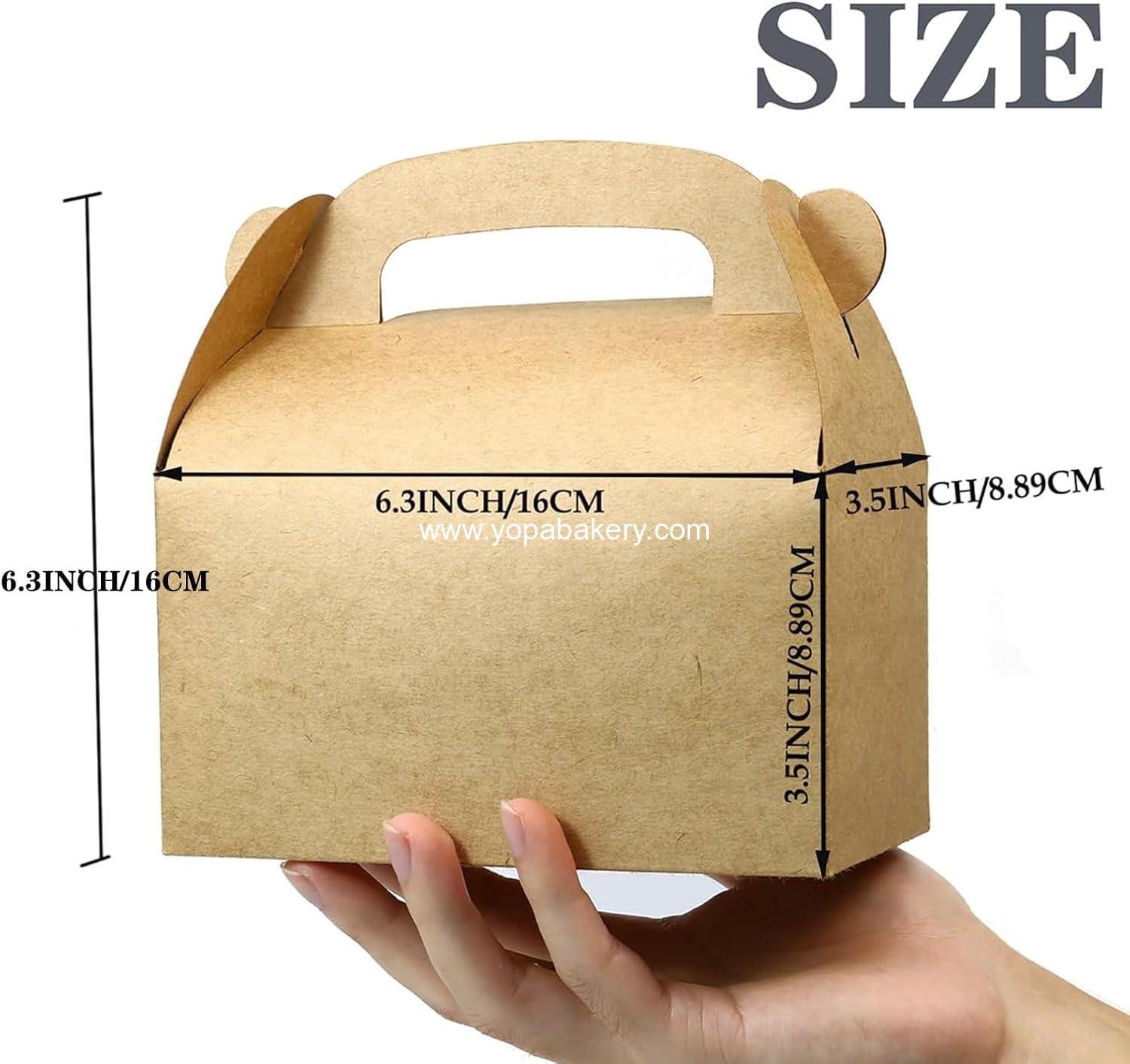 Wholesale 24-Pack Brown Party Favor Treat Boxes - Goodie Gable Paper Gift Boxes with Handles for Birthdays, Baby Showers, and Fun Parties - Factory Wholesale 24-Pack Brown Party Favor Treat Boxes - Goodie Gable Paper Gift Boxes with Handles for Birthdays, Baby Showers, and Fun Parties - Factory