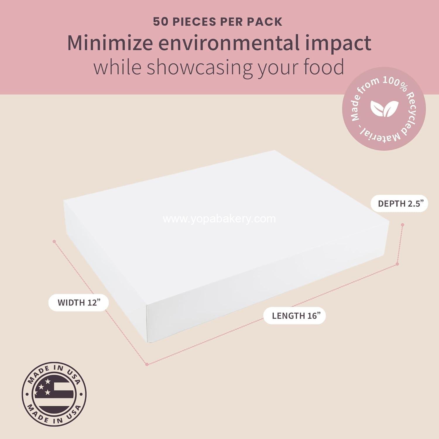 Wholesale Dozen Donut Box - Easy Pop-Up Design for 12 Decorated Donuts, Muffins, or Pastries, Perfect for Sandwich Catering, Size 16 x 12 x 2.5 (Pack of 50) - Factory Wholesale Dozen Donut Box - Easy Pop-Up Design for 12 Decorated Donuts, Muffins, or Pastries, Perfect for Sandwich Catering, Size 16 x 12 x 2.5 (Pack of 50) - Factory