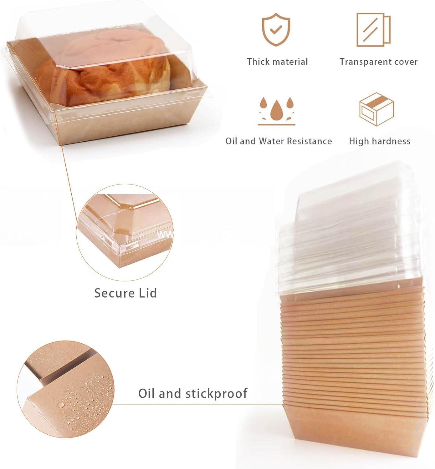 Wholesale 25-Piece Small Charcuterie Boxes with Clear Lids – Disposable Mini Food Containers for Sandwiches, Sushi, Desserts, and Cake Slices - Factory