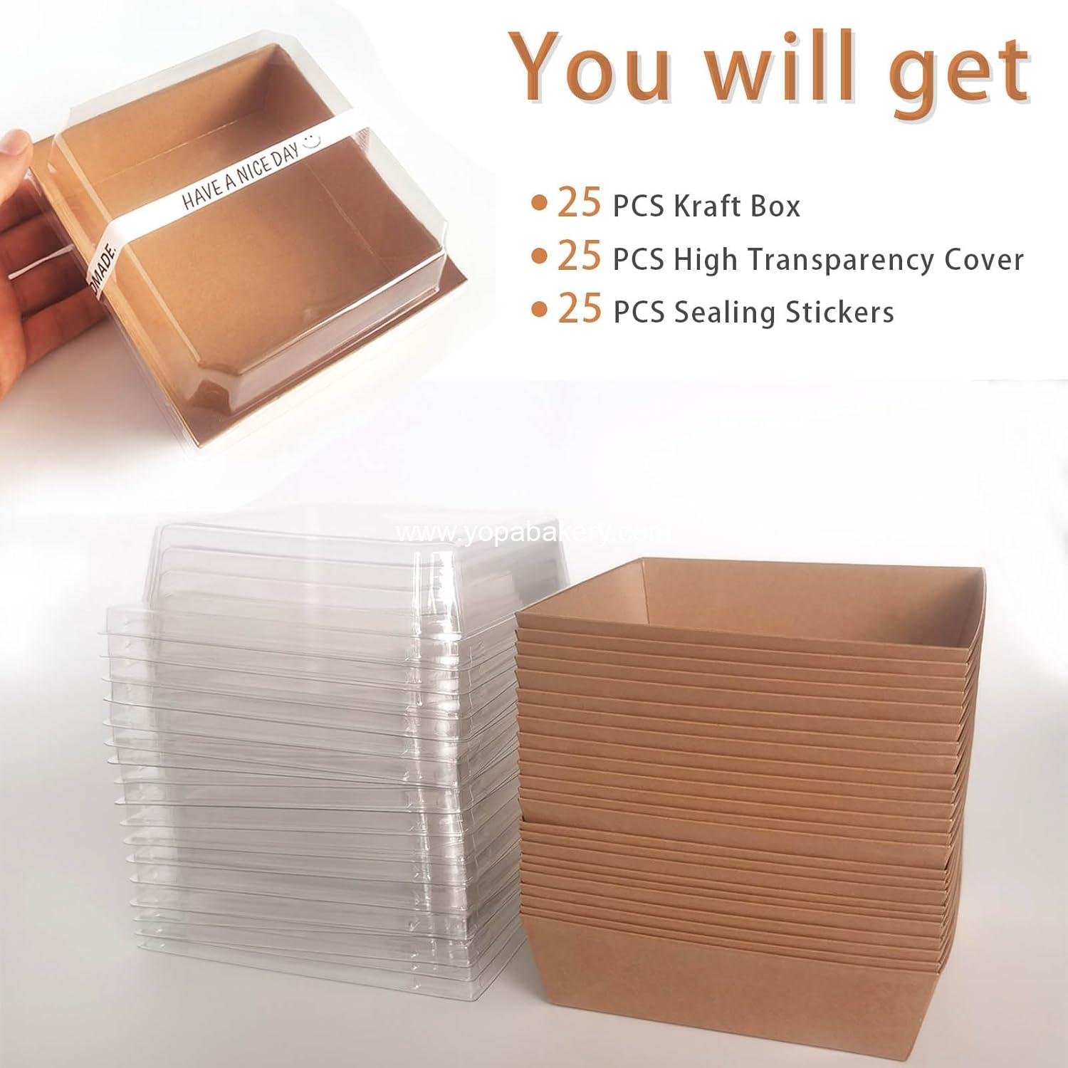 Wholesale 25-Piece Small Charcuterie Boxes with Clear Lids – Disposable Mini Food Containers for Sandwiches, Sushi, Desserts, and Cake Slices - Factory