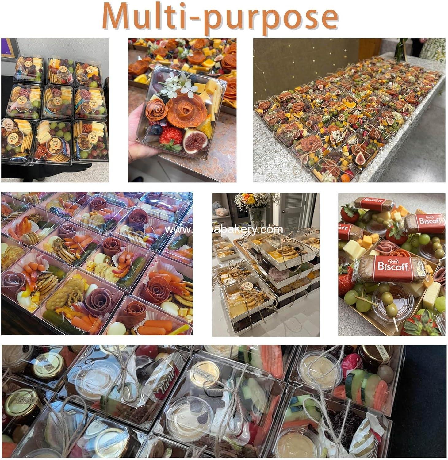 Wholesale 25-Piece Small Charcuterie Boxes with Clear Lids – Disposable Mini Food Containers for Sandwiches, Sushi, Desserts, and Cake Slices - Factory