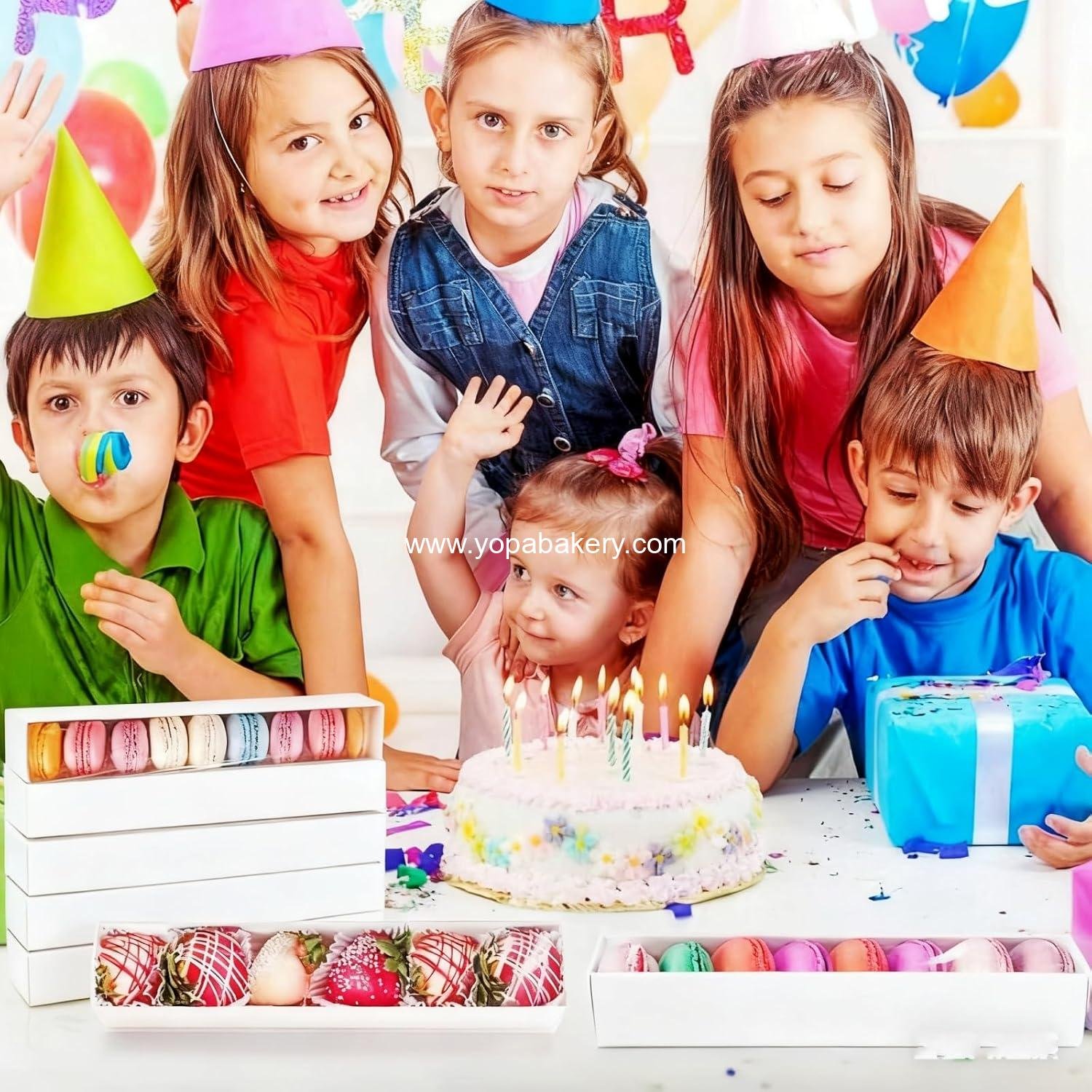 Wholesale 20-Pack Chocolate Covered Strawberry Boxes 12x2.25x2 Inches for 6, Macaron Boxes for 12, Long Box for Cocoa Bombs, Cookies, Truffles, Cake Balls - Factory Wholesale 20-Pack Chocolate Covered Strawberry Boxes 12x2.25x2 Inches for 6, Macaron Boxes for 12, Long Box for Cocoa Bombs, Cookies, Truffles, Cake Balls - Factory