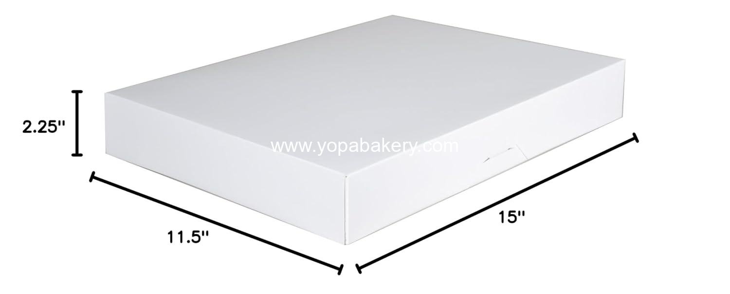 Wholesale Donut Boxes 15" x 11.5" x 2.25", White Paper, 100/Carton Factory