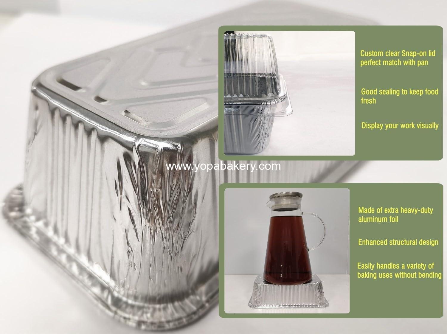 Wholesale Disposable Loaf Pans with Lids, 55 Pack, 8.5x4.5 Heavy-duty Aluminum Foil Bread Pans for Baking, Food Storage, and Take-out - Factory Wholesale Disposable Loaf Pans with Lids, 55 Pack, 8.5x4.5 Heavy-duty Aluminum Foil Bread Pans for Baking, Food Storage, and Take-out - Factory