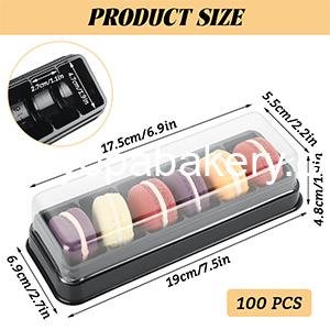 Wholesale 100 Pack Macaron Box with Clear Lids, 6-Grid Macaron Containers for Dessert Display, Ideal for Chocolate and Candy Party Favors - Factory