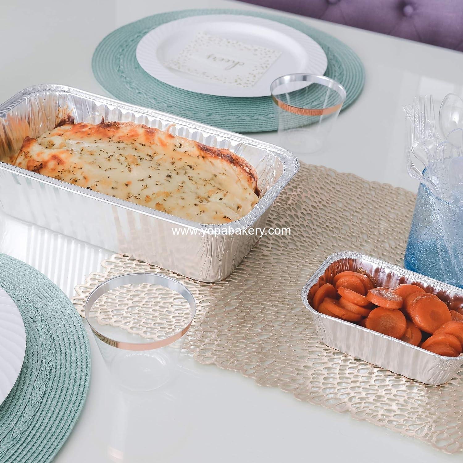 Wholesale 1 Lb Disposable Loaf Pans - 10 Pack Aluminum Foil Bakeware for Cooking Cakes, Bread, Meatloaf, Lasagna - 6'' x 3.75'' x 2'' Factory Wholesale 1 Lb Disposable Loaf Pans - 10 Pack Aluminum Foil Bakeware for Cooking Cakes, Bread, Meatloaf, Lasagna - 6'' x 3.75'' x 2'' Factory