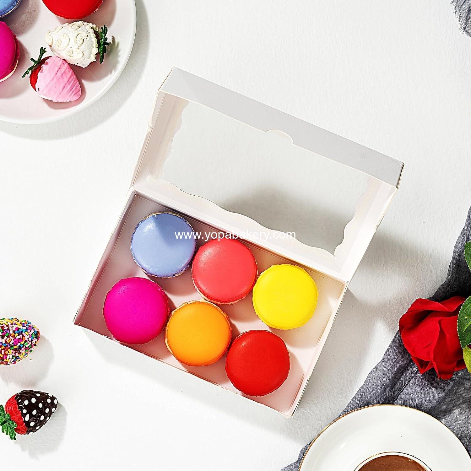 Wholesale 20PCS 7x4⅜x1½ inch Cookie Boxes with Window for Chocolate Truffles, Pastries, Donuts, Brownies, Soap, and Bakery Treats for Parties, Weddings, Christmas, and Valentine's - Factory