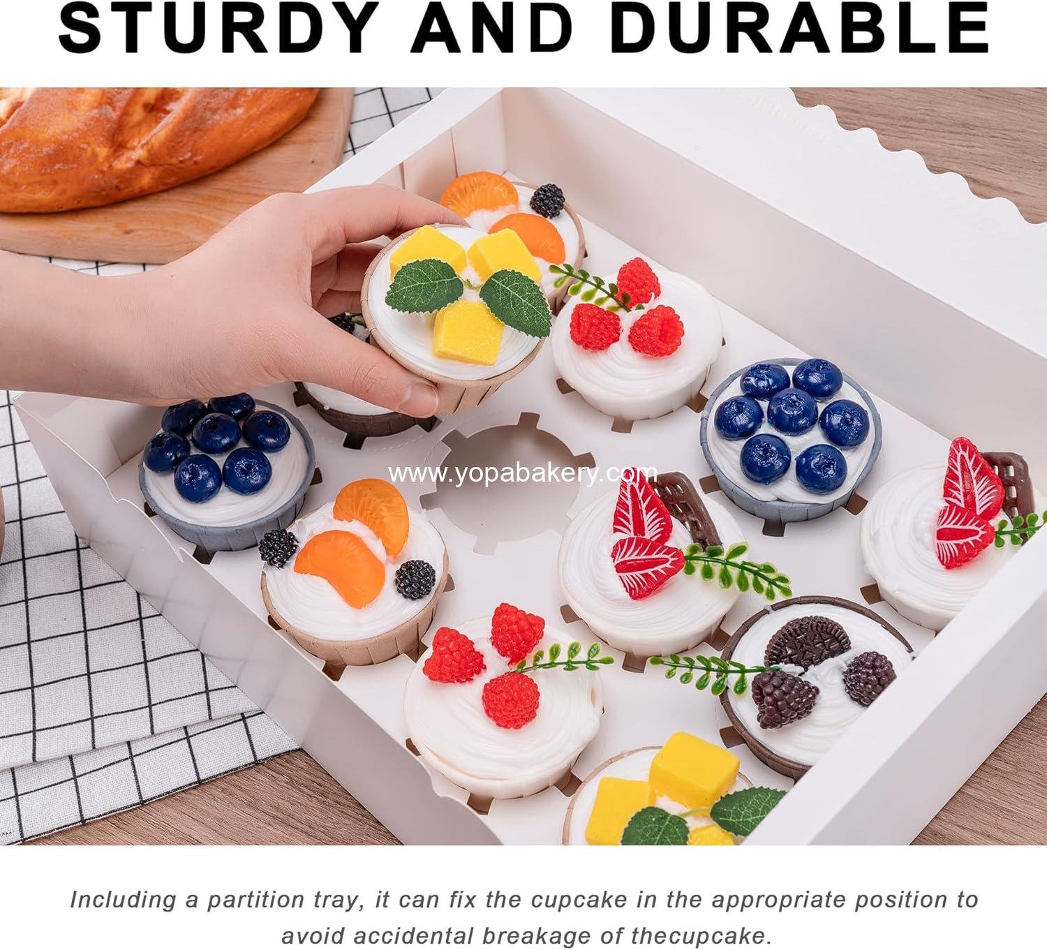 Wholesale 12 Count Cupcake Boxes, 4PCS Cupcake Containers with Window, Food Grade Cupcake Holders for Birthday and Holiday Parties, Bakery Supplies for Desserts and More - Manufacturer