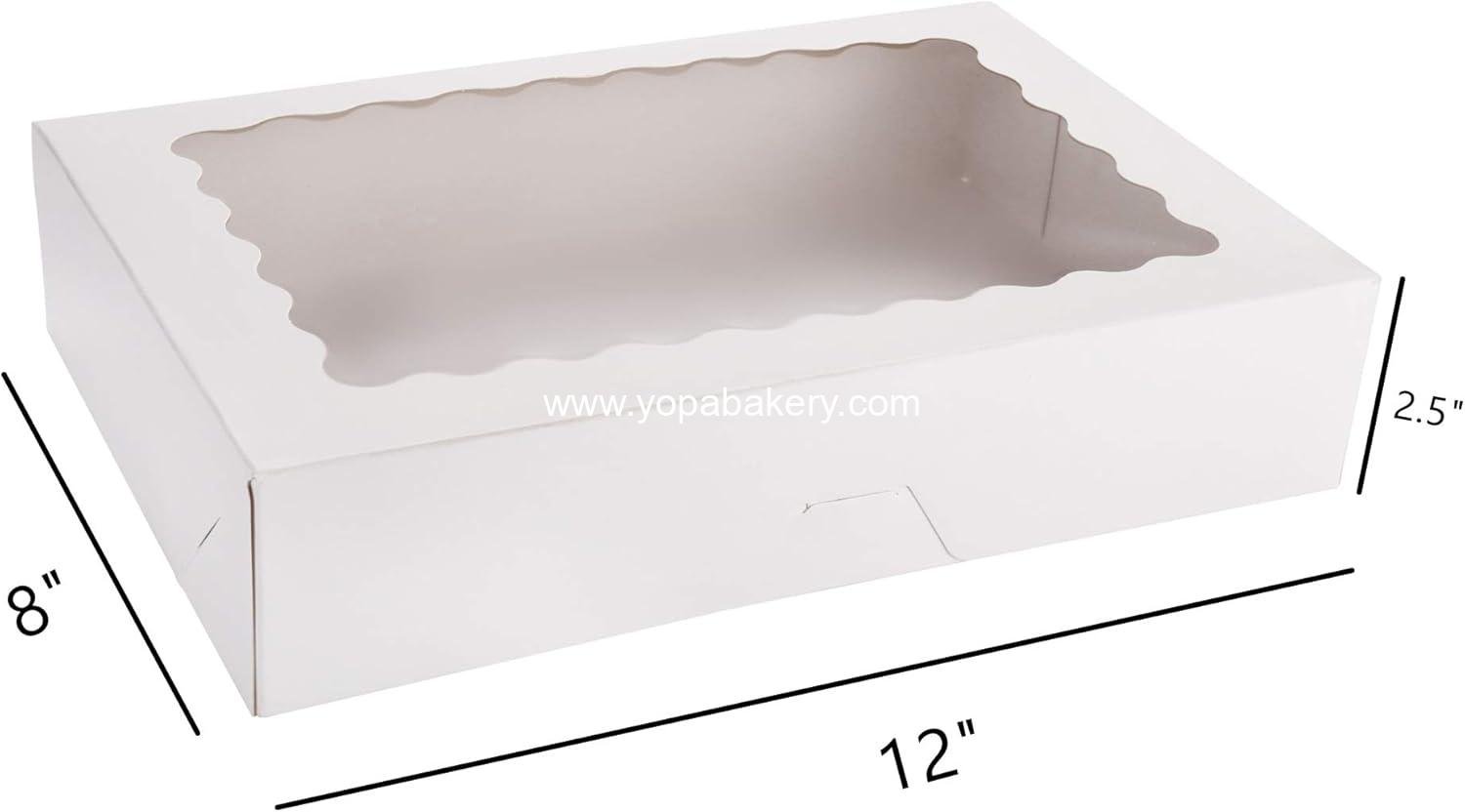 Wholesale 20-Pack Bakery Boxes with Window, 12