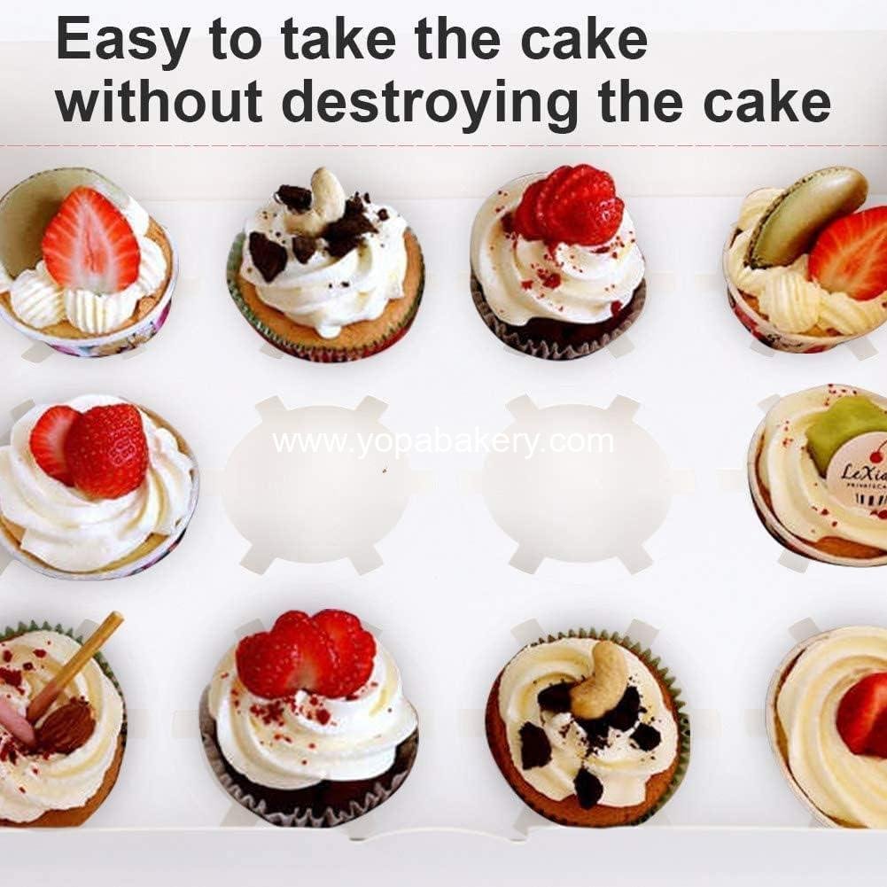 Wholesale Cupcake Boxes - 6 Pack for 12 Standard Cupcakes, Food Grade Holders with Windows and Inserts for Cupcakes, Muffins, and Pastries - Factory