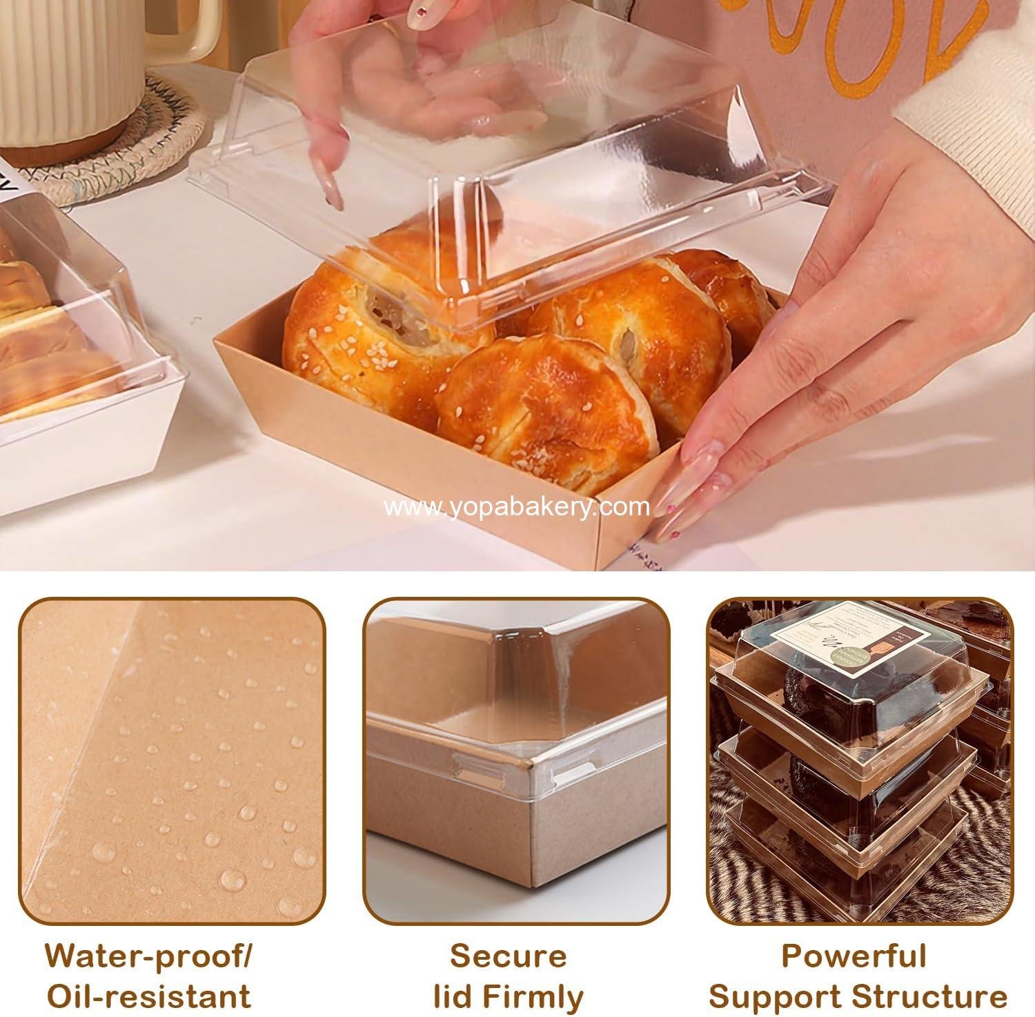 Wholesale 50 Pack Charcuterie Boxes with Clear Lids - 4 Inch Small Dessert Boxes for Presenting and Transporting Sliced Cakes, Strawberries, and Delicacies (Brown) Factory Wholesale 50 Pack Charcuterie Boxes with Clear Lids - 4 Inch Small Dessert Boxes for Presenting and Transporting Sliced Cakes, Strawberries, and Delicacies (Brown) Factory