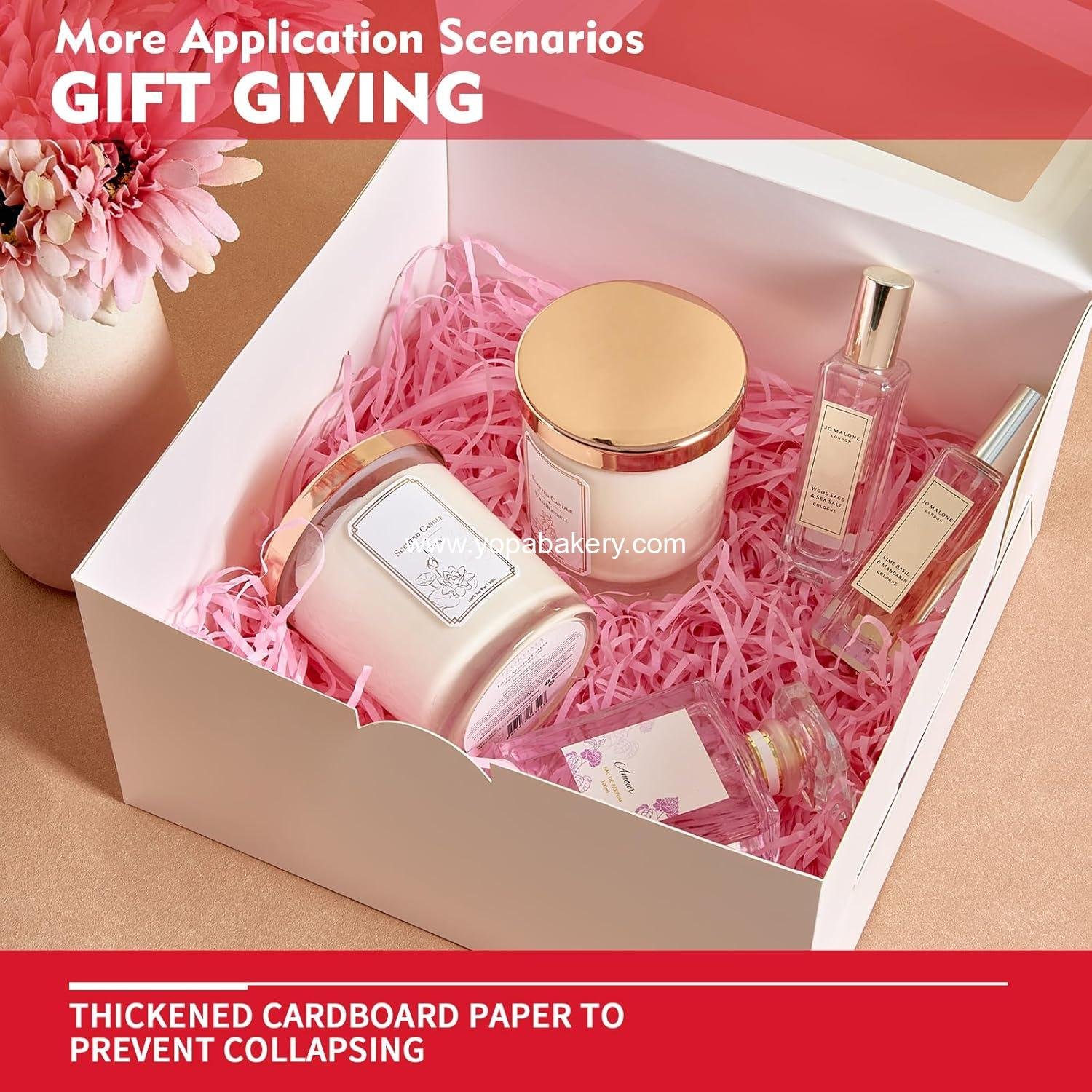 Wholesale 3 Pack Cake Boxes, 10x10x5 Inches Disposable Bakery Boxes with Window, White Square Containers with Lids for Pastries, Pies, Cookies, and Chocolates - OEM Factory Wholesale 3 Pack Cake Boxes, 10x10x5 Inches Disposable Bakery Boxes with Window, White Square Containers with Lids for Pastries, Pies, Cookies, and Chocolates - OEM Factory