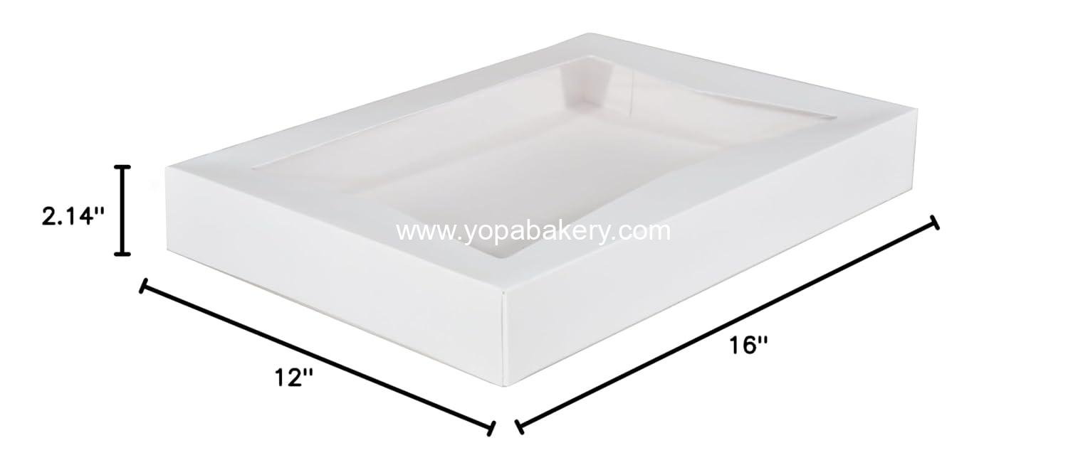 Wholesale White Paperboard Window Bakery Box, 16