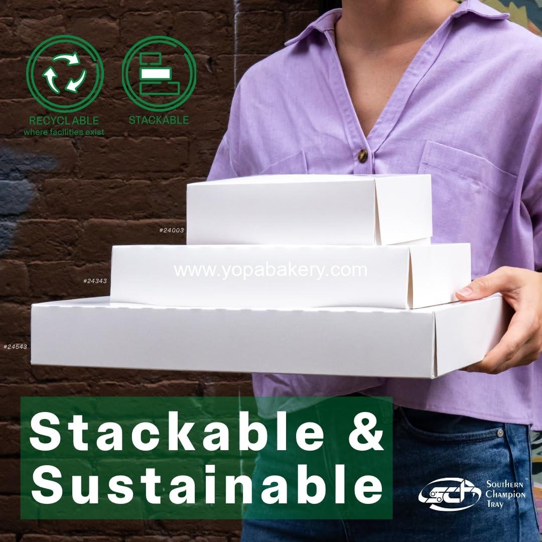 Wholesale White Paperboard Window Bakery Box, 16