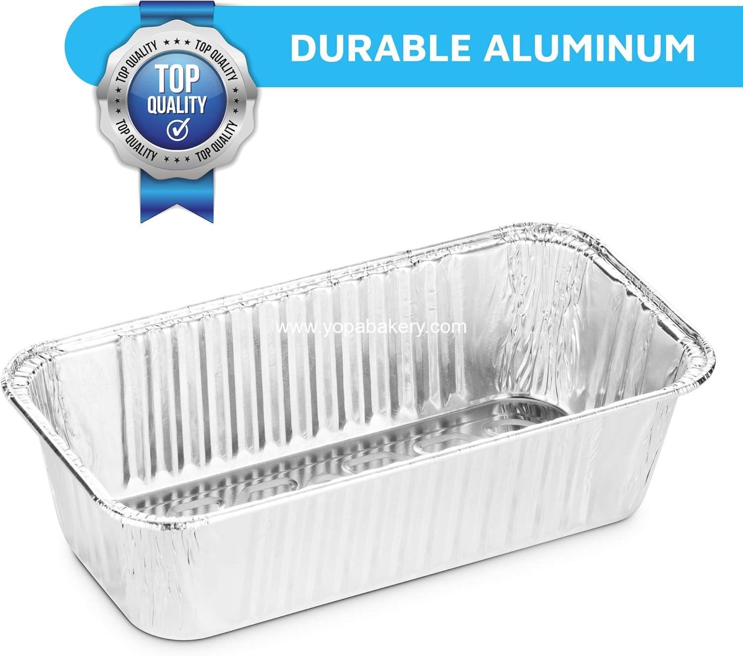 Wholesale Extra Thick Aluminum Disposable Loaf Pans | Standard Deep Size 8.5” x 4.5” Foil Bread Containers for Baking, Food Storage & Takeout | Eco-Friendly & Recyclable | Bulk 50-Pack 2 Pound Trays Factory