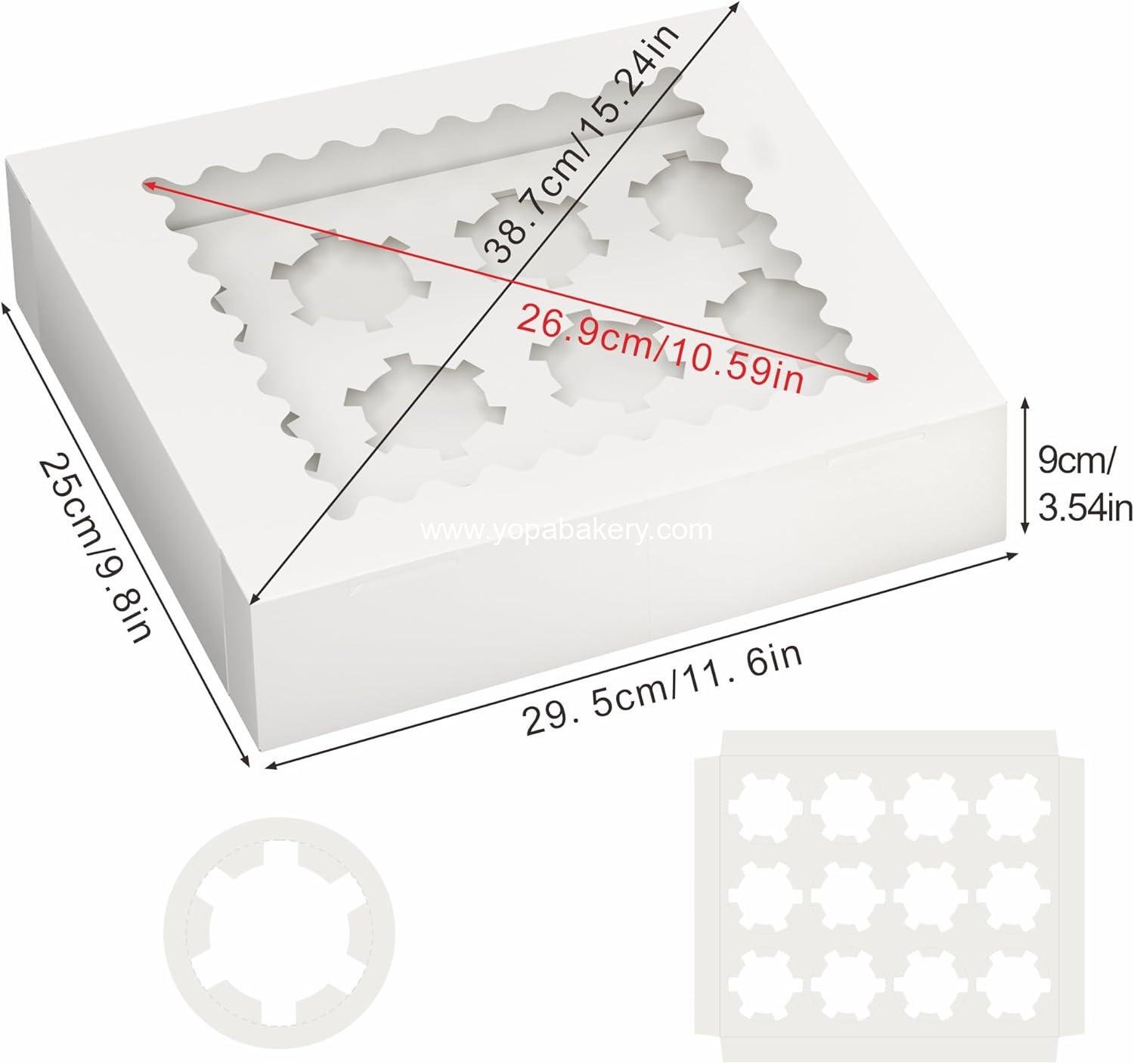 Wholesale 4Pcs Cupcake Boxes, 12 Count Cupcake Containers with Viewing Window for Parties, Banquets, Bakeries and More - Factory