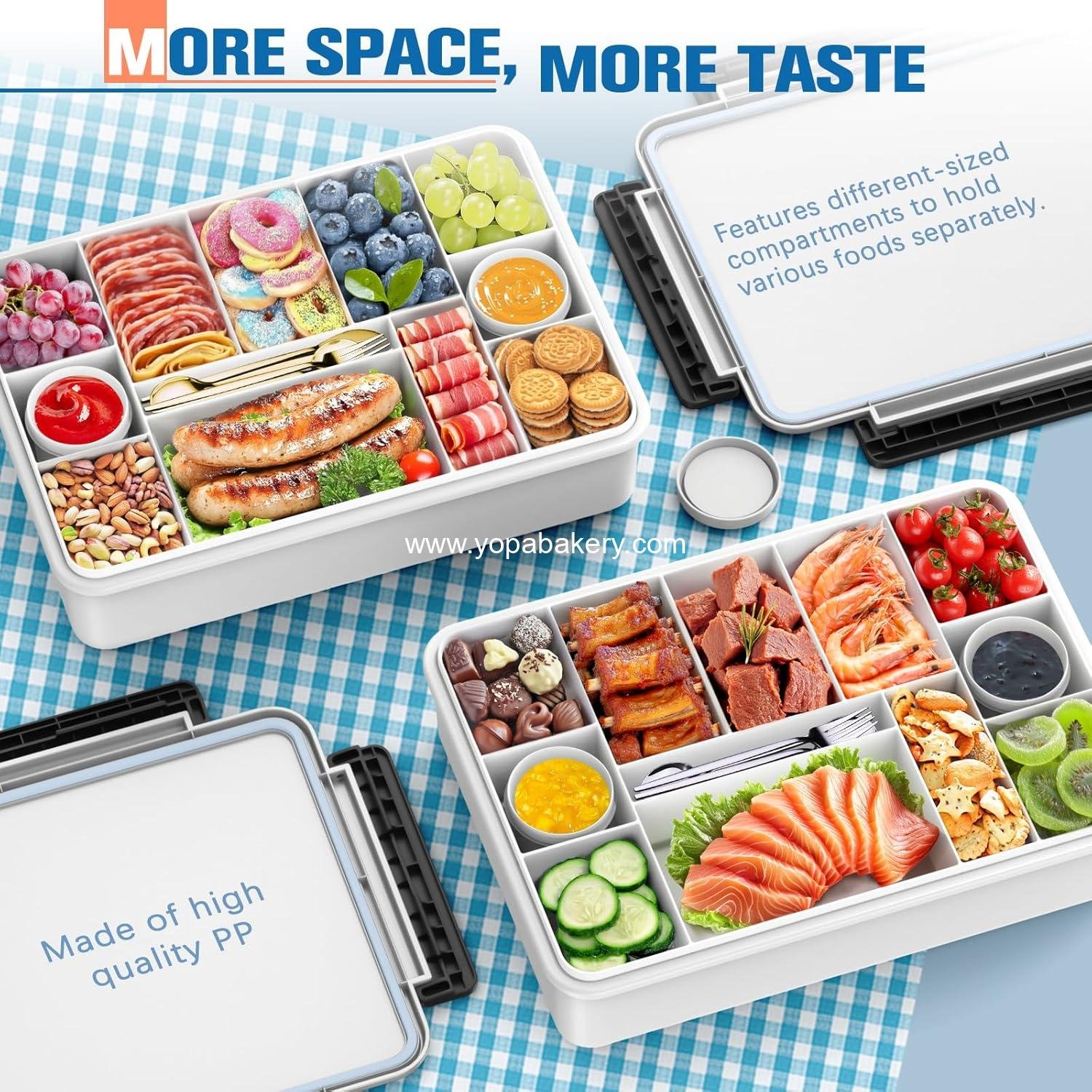 OEM Chilled Portable Snackle Box Container Insulated Bag - Keep Food Warm with 12 Compartment Divided Serving Tray and Reusable Ice Pack - Perfect for Charcuterie, Road Trips, and Picnics - Christmas and Thanksgiving Gift Essentials - Wholesale Factory