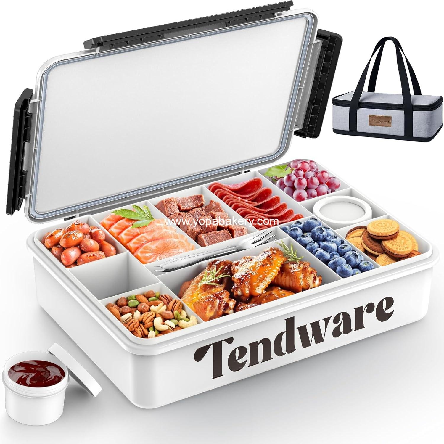 OEM Chilled Portable Snackle Box Container Insulated Bag - Keep Food Warm with 12 Compartment Divided Serving Tray and Reusable Ice Pack - Perfect for Charcuterie, Road Trips, and Picnics - Christmas and Thanksgiving Gift Essentials - Wholesale Factory